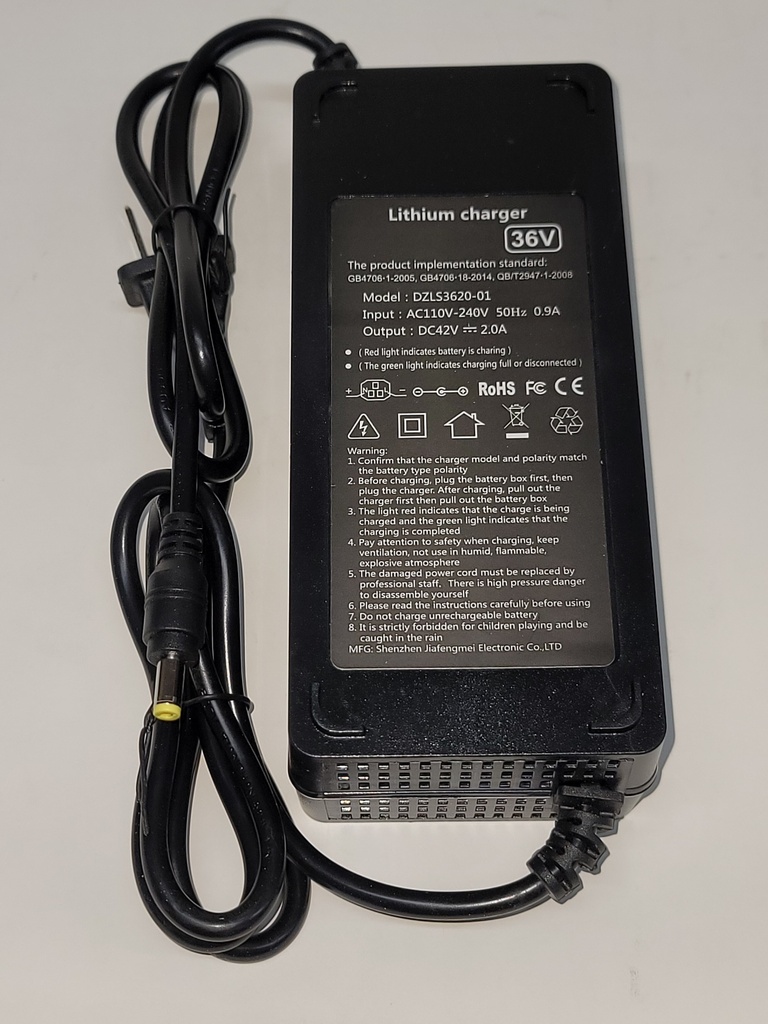 Charger - 36V 2A - 1 pin